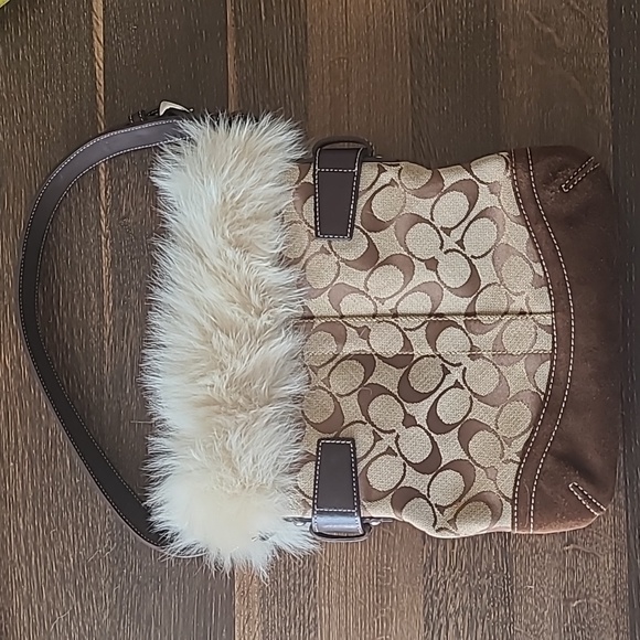 Coach Woman's Fur Shoulder Bag - Picture 3 of 12